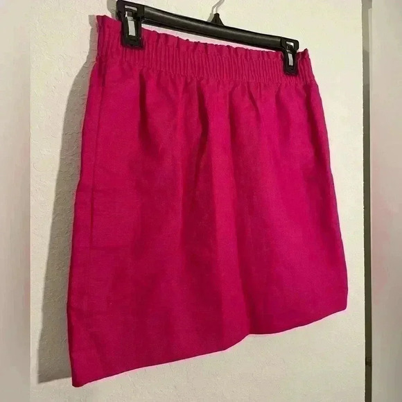 J Crew Linen Blend Pink Preppy Skirt Womens Size 2 - Picture 2 of 7